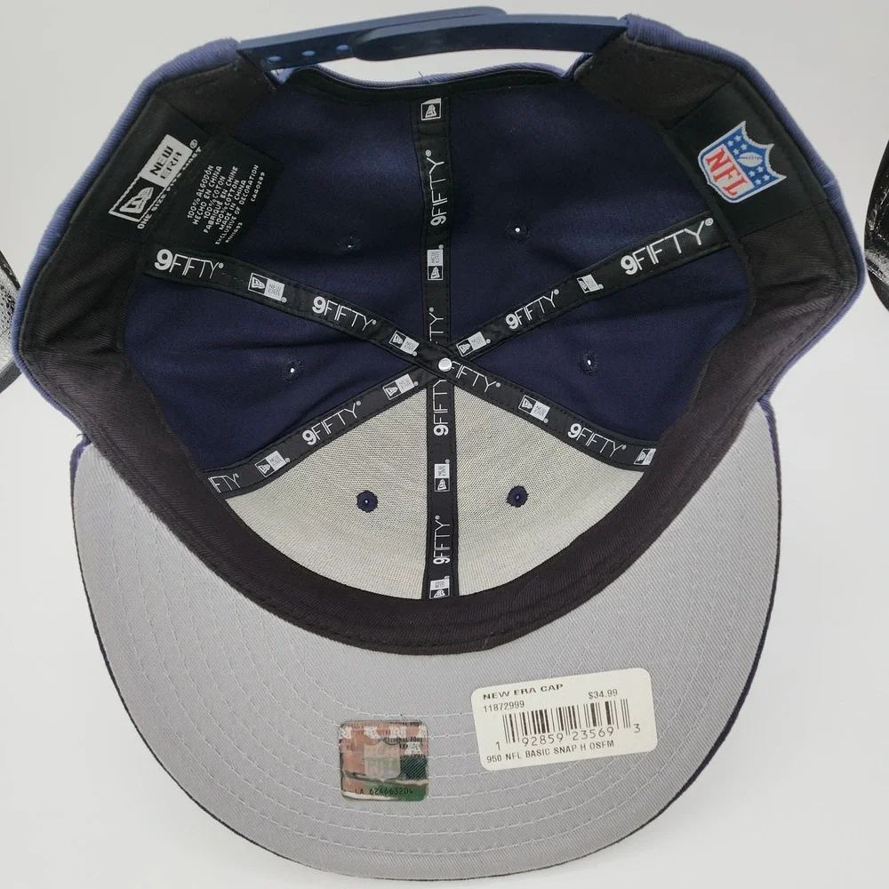 New Era Houston Texans 9Fifty Snapback Hat Blue Adjustable Classic Logo Cap‎ NEW